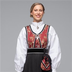 Bilde av Alexandra rød med sort skjørt